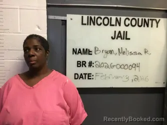 Mugshot of MELISSA RENEE BRYAN