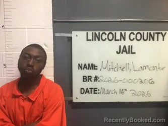 Booking photo from Lincoln County, Oklahoma