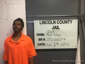 Mugshot of TRAVIS ANTHONY GRANT booked in Lincoln County, Oklahoma on April 2, 2026