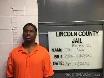 Mugshot of JOHN HELLEMS booked in Lincoln County, Oklahoma on April 17, 2026