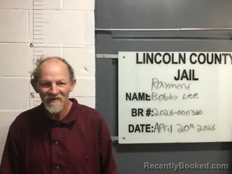 Mugshot of BOBBY LEE RAYMOND booked in Lincoln County, Oklahoma on April 20, 2026