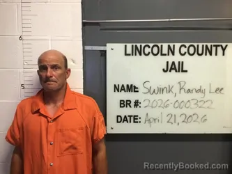 Mugshot of RANDY LEE SWINK booked in Lincoln County, Oklahoma on April 21, 2026