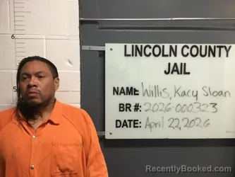 Mugshot of KACY SLOAN WILLIS booked in Lincoln County, Oklahoma on April 22, 2026