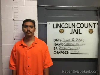 Mugshot of MATTHEW MONTOYA SALAZAR booked in Lincoln County, Oklahoma on June 16, 2026