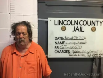 Mugshot of Kenneth Noel Lindsey booked in Lincoln County, Oklahoma on August 27, 2026
