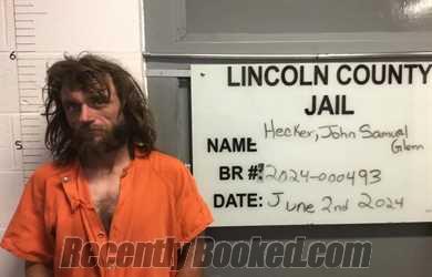 Booking photo from Lincoln County, Oklahoma
