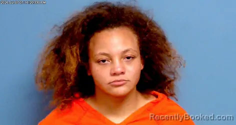 Mugshot of ASHANTI LANAE WHITE booked in Payne County, Oklahoma on July 7, 2026