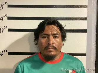Mugshot of Antonio Ruiz Mendoza booked in Sequoyah County, Oklahoma on August 19, 2026