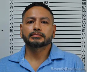 Mugshot of Omar Oscar Jr Huizar booked in Stephens County, Oklahoma on August 31, 2026