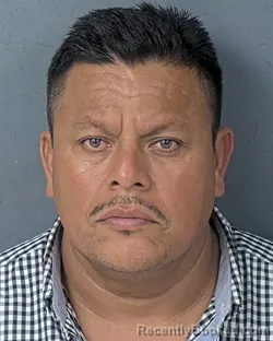 Mugshot of Tomas Calixto Mendoza booked in Hernando County, Florida on August 25, 2026