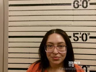 Mugshot of SERRENA CATHRINE BARR booked in Washita County, Oklahoma on April 16, 2026