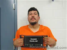 Mugshot of Jesus Fernando Martinez booked in Crockett County, Texas on August 18, 2026
