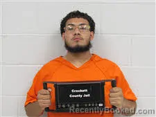 Mugshot of Jenolias Sebastian Hurtado booked in Crockett County, Texas on August 22, 2026