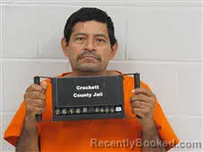 Mugshot of Santiago Reyes booked in Crockett County, Texas on September 25, 2026