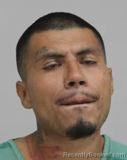 Mugshot of Marcos Mendoza booked in Dallas County, Texas on August 19, 2026