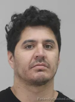 Mugshot of Israel Becerra booked in Dallas County, Texas on August 21, 2026