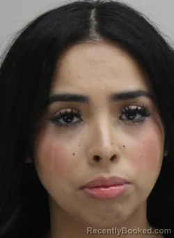 Mugshot of Karina Laureles booked in Dallas County, Texas on August 27, 2026