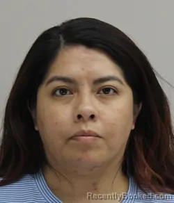 Mugshot of Arlette Sanchez booked in Dallas County, Texas on September 14, 2026