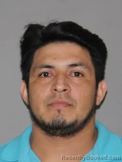 Mugshot of Melvin Lara Mejia booked in Denton County, Texas on August 16, 2026