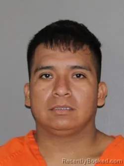 Mugshot of Orvelin Santos Flores booked in Denton County, Texas on October 2, 2026