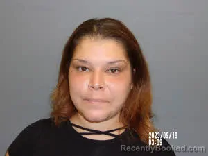Mugshot of Roxanne Nicole Solis booked in DeWitt County, Texas on August 13, 2026