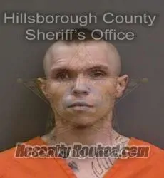 Booking photo from Hillsborough County, Florida