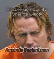 Booking photo from Hillsborough County, Florida