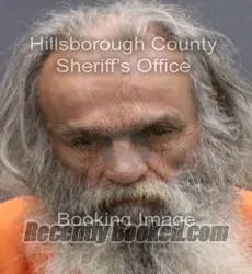 Booking photo from Hillsborough County, Florida