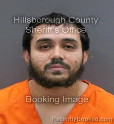 Mugshot of KEVIN ANTONIO NORIEGA CRUZ booked in Hillsborough County, Florida on April 8, 2026