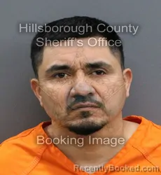 Mugshot of GABRIEL ZAVALA MONSIVAIS booked in Hillsborough County, Florida on April 8, 2026