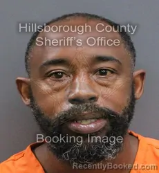 Mugshot of DARRIUS FAROME WIMBUSH booked in Hillsborough County, Florida on April 8, 2026