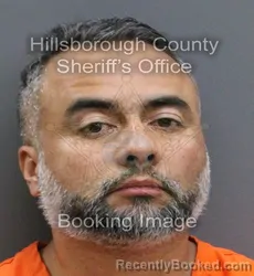 Mugshot of YECIN QUICENO ADARVE booked in Hillsborough County, Florida on April 9, 2026