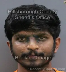 Mugshot of VINAY KUMAR REDDY GANGASANI booked in Hillsborough County, Florida on April 9, 2026