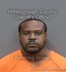 Mugshot of TYRUS LERON MOORE booked in Hillsborough County, Florida on April 9, 2026