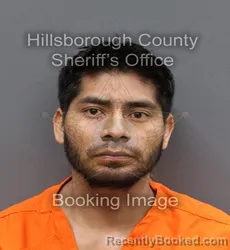 Mugshot of MIGUEL ANGEL REYES PACHECO booked in Hillsborough County, Florida on April 10, 2026