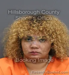 Mugshot of YARELIS ERMINIA DIAZ booked in Hillsborough County, Florida on May 25, 2026