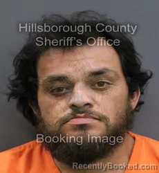 Mugshot of SIMON AGUIRRE JR PENA booked in Hillsborough County, Florida on May 26, 2026
