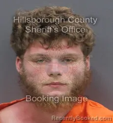 Mugshot of LOGAN OLIVER KANE LEACH booked in Hillsborough County, Florida on June 1, 2026