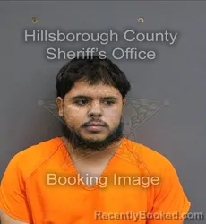 Mugshot of LORENZO BAEZA ANDRADE booked in Hillsborough County, Florida on June 5, 2026