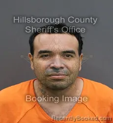 Mugshot of DANIEL ISABEL AQUINAGA booked in Hillsborough County, Florida on June 6, 2026