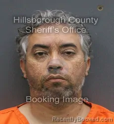 Mugshot of JUAN MANUEL BECERRA booked in Hillsborough County, Florida on June 6, 2026