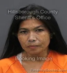 Mugshot of AURA L RIVERA WADLEY booked in Hillsborough County, Florida on June 6, 2026
