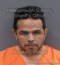 Mugshot of ANDRES MORENO JIMENEZ booked in Hillsborough County, Florida on June 7, 2026