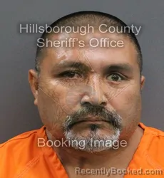 Mugshot of RODRIGO LEON GOMEZ booked in Hillsborough County, Florida on June 12, 2026