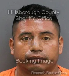 Mugshot of GASPAR CONTRERAS DE LA SANT booked in Hillsborough County, Florida on June 12, 2026