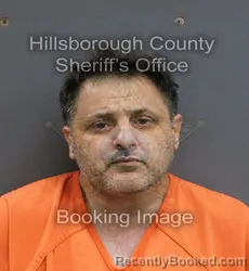 Mugshot of DAMON FRANK SCANLON booked in Hillsborough County, Florida on June 12, 2026