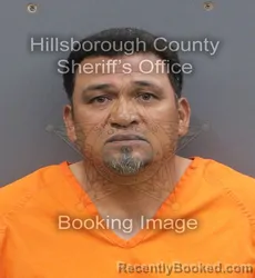 Mugshot of HUGO ABEL GOMEZ booked in Hillsborough County, Florida on June 12, 2026