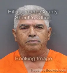 Mugshot of SANTIAGO RUIZ RANGEL booked in Hillsborough County, Florida on June 13, 2026