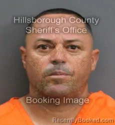 Mugshot of YALIESKI ACOSTA GARCIA booked in Hillsborough County, Florida on June 13, 2026