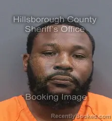 Mugshot of TRAYVIS BERNARD DAVIDSON booked in Hillsborough County, Florida on June 14, 2026